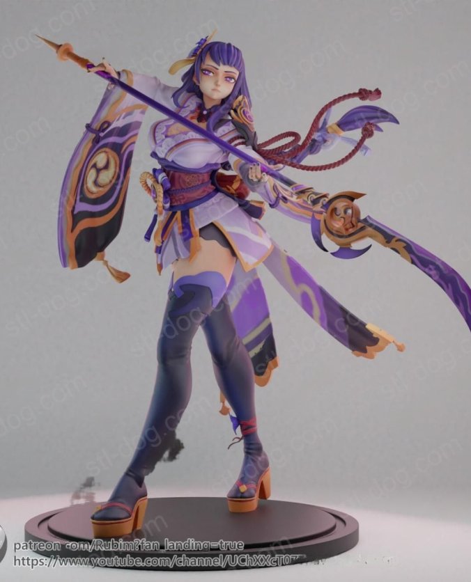 原神 雷电将军 (Raiden Shogun) 3D打印图纸